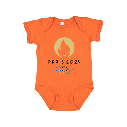 New Olympics 2024 Paris Logo  Baby Romper Onesie