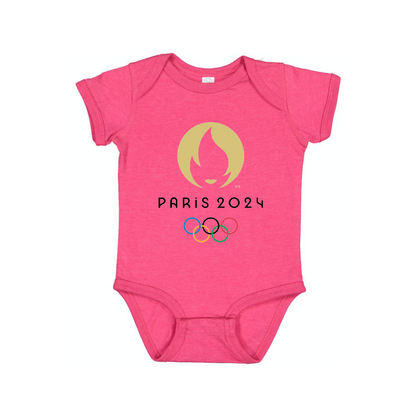 New Olympics 2024 Paris Logo  Baby Romper Onesie