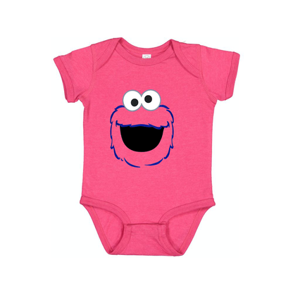 Sesame Street Cookie Monster face Baby Romper Onesie