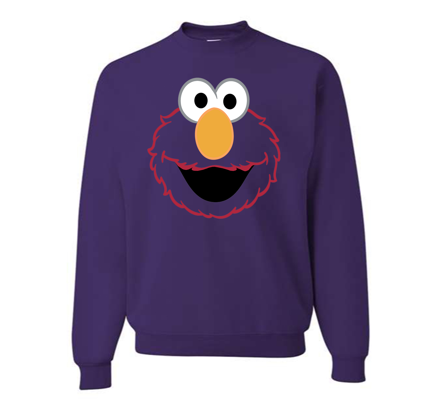 Men's Sesame Street Elmo Face Crewneck Sweatshirt