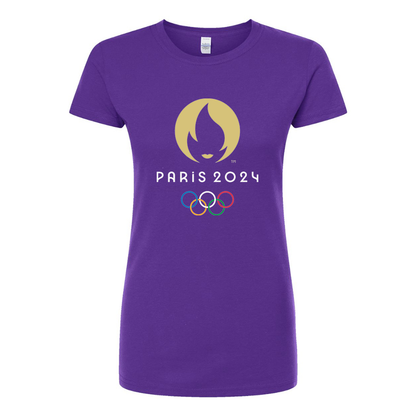 Women's New Olympics 2024 Paris Logo Round Neck T-Shirt
