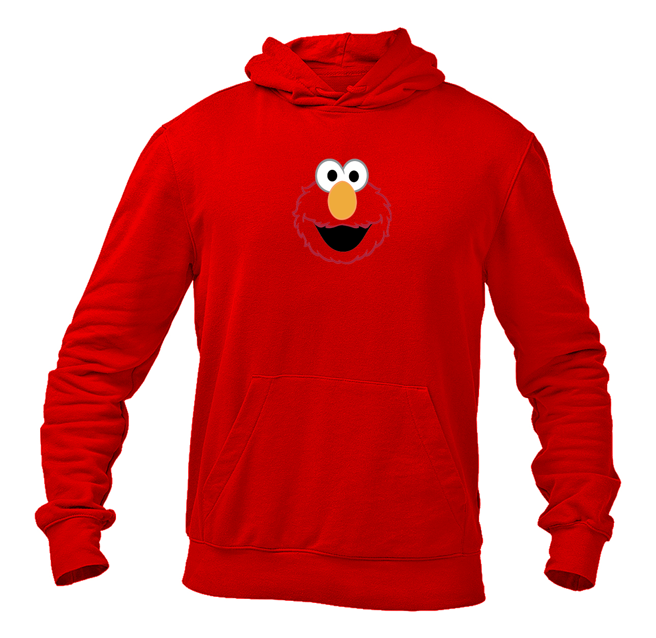 Men's Sesame Street Elmo Face Pullover  Hoodie