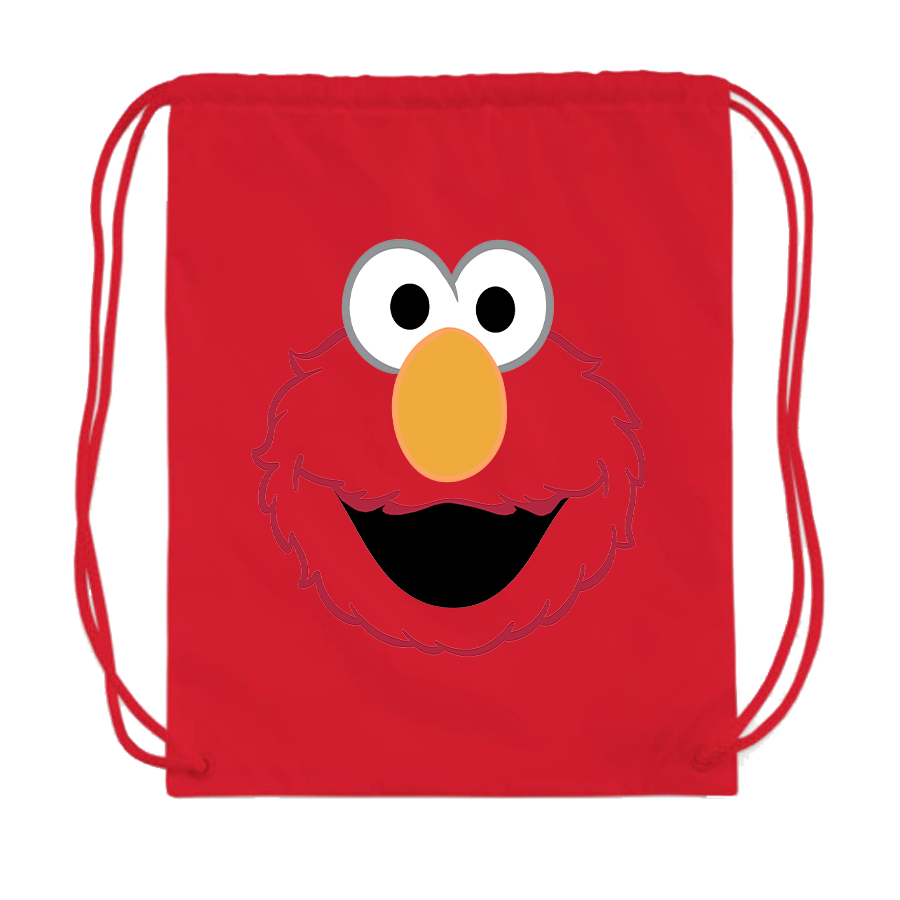 Sesame Street Elmo Face Drawstring Bag