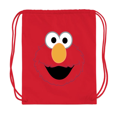 Sesame Street Elmo Face Drawstring Bag