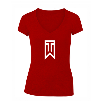Women's  Tiger Woods V Neck T-Shirt