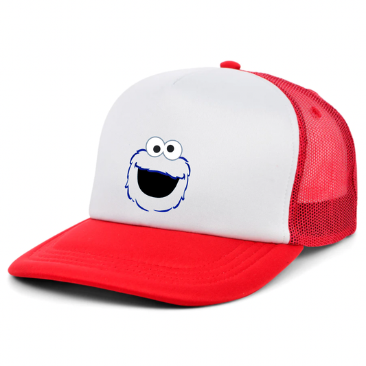 Sesame Street Cookie Monster face Dad Trucker Hat