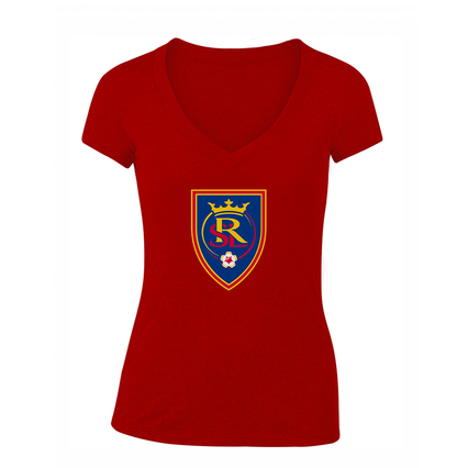 Women's Real Salt Lake Soccer V Neck T-Shirt