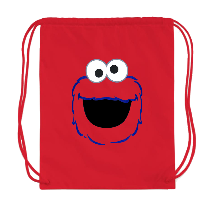 Sesame Street Cookie Monster face Drawstring Bag