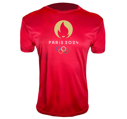 Men's New Olympics 2024 Paris Logo Polyester T-Shirts
