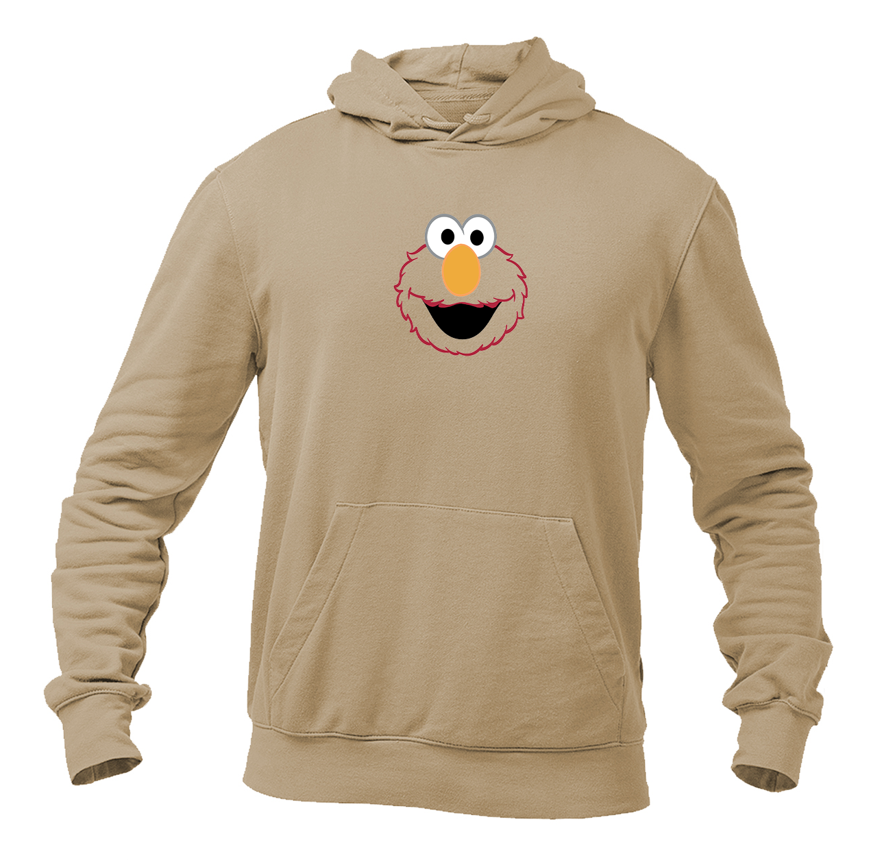Men's Sesame Street Elmo Face Pullover  Hoodie