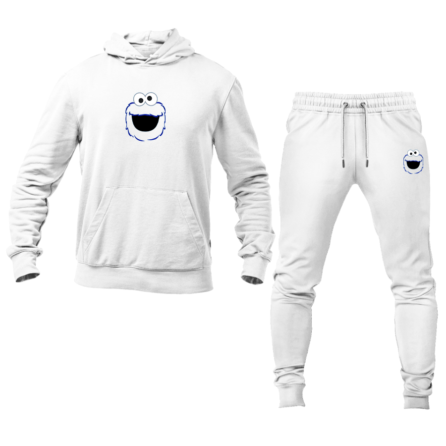 Unisex Sesame Street Cookie Monster face Hoodie and Joggers set