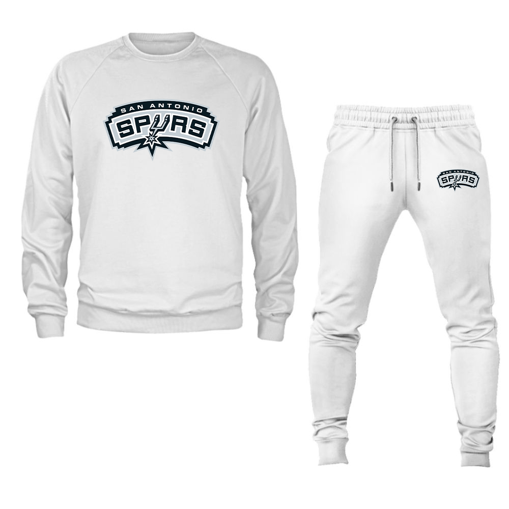 Unisex San Antonio Spurs Crewneck Sweatshirt Joggers Suit