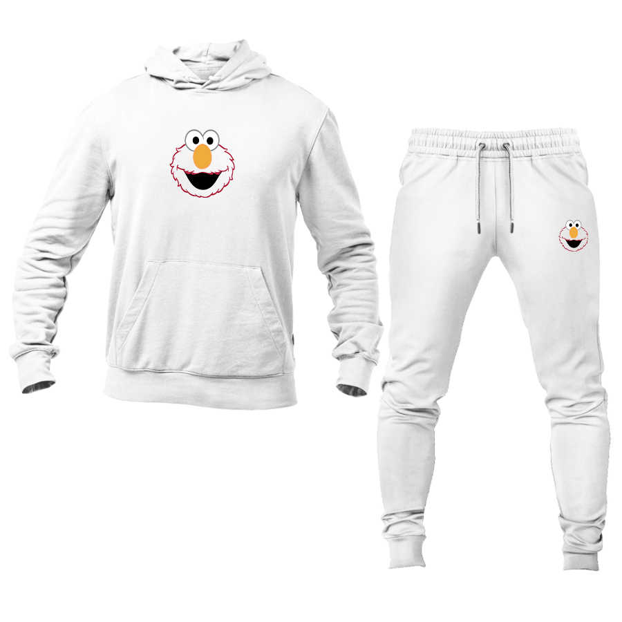 Unisex Sesame Street Elmo Face Hoodie and Joggers set