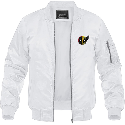 Men's Deadpool & Wolverine Lightweight Bomber Jacket Windbreaker Softshell Varsity Jacket Coat