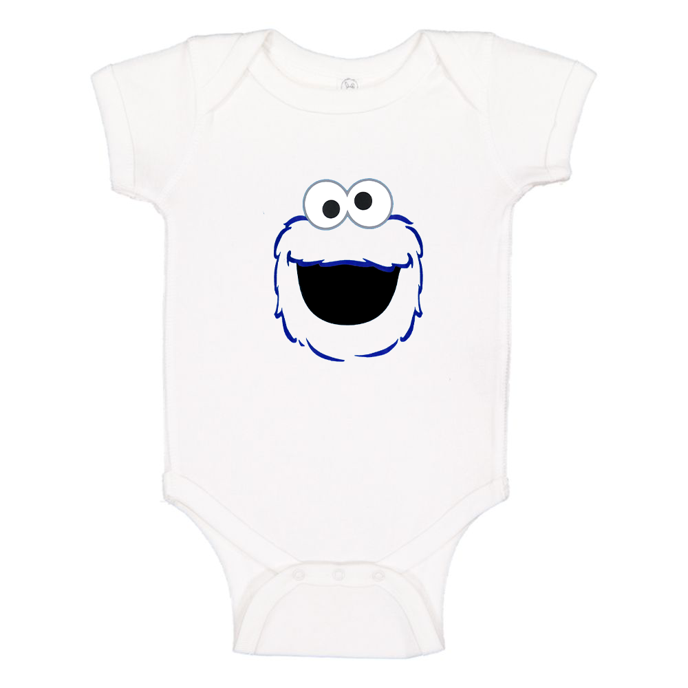 Sesame Street Cookie Monster face Baby Romper Onesie