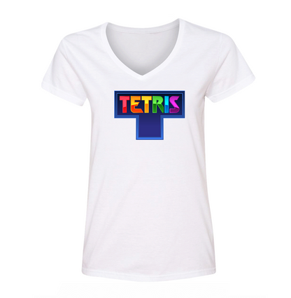 Women's  Tetris V Neck T-Shirt