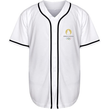Men's New Olympics 2024 Paris Logo Baseball Jersey