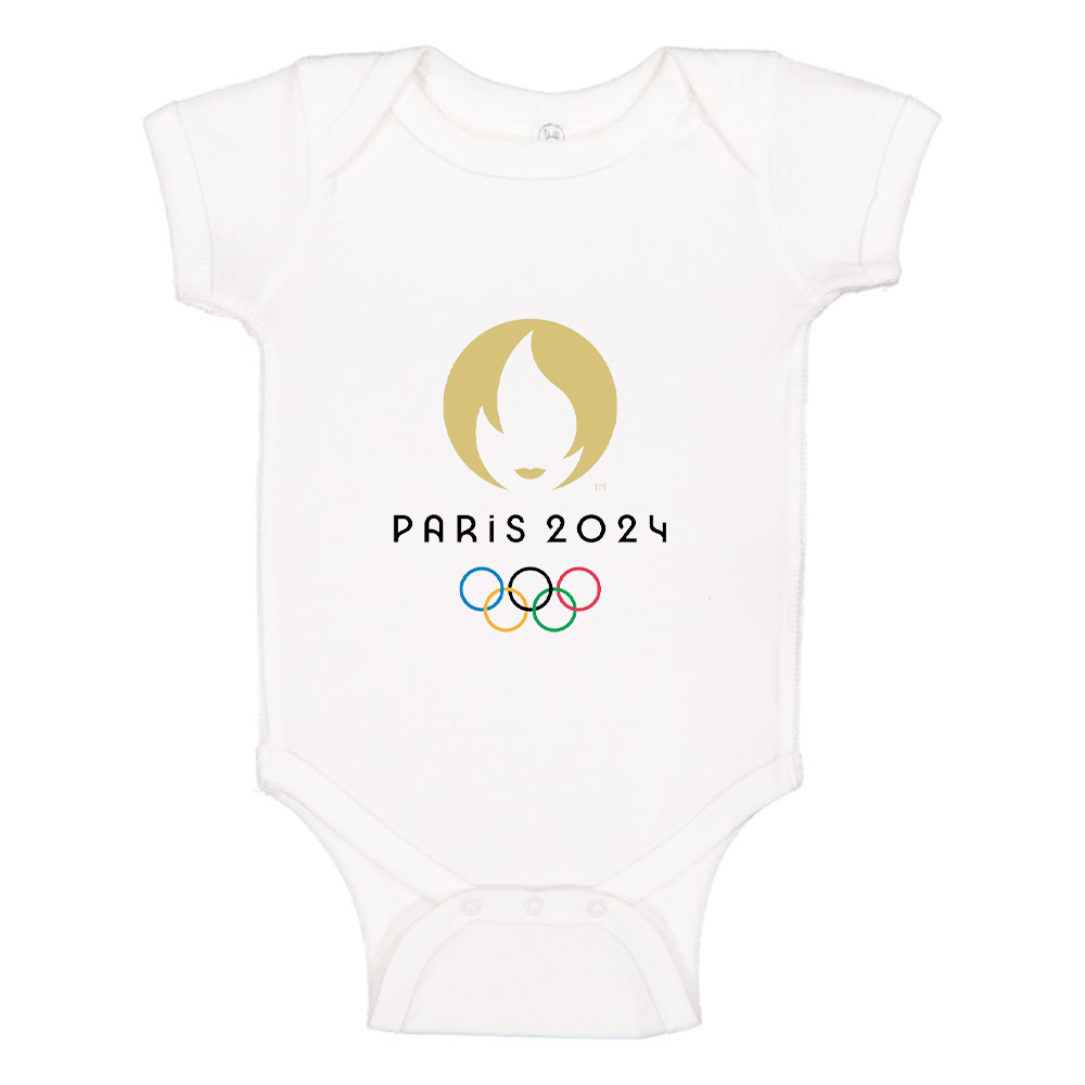 New Olympics 2024 Paris Logo  Baby Romper Onesie