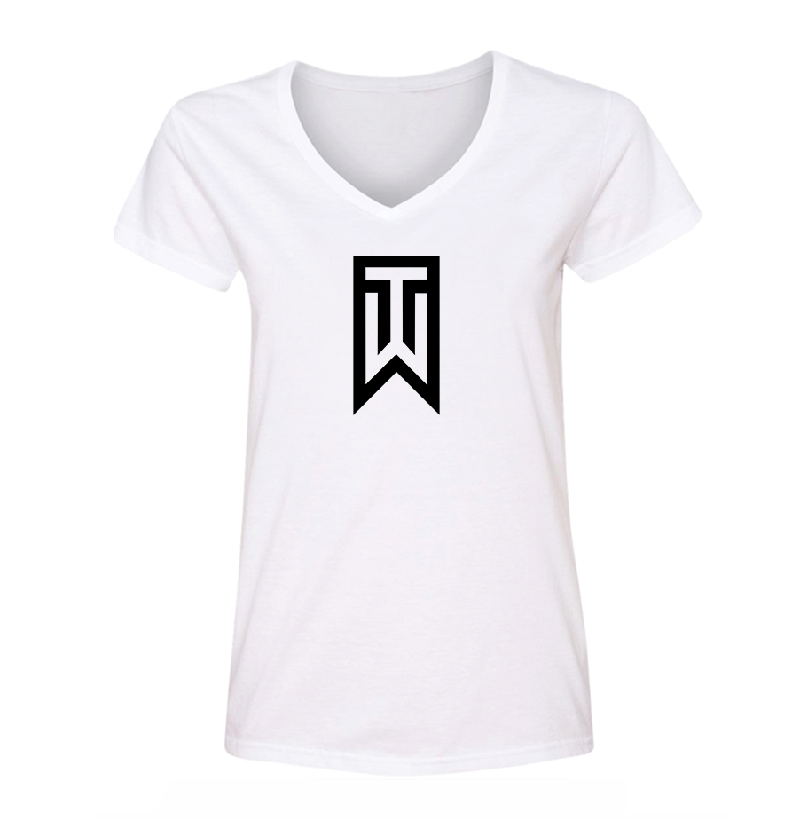 Women's  Tiger Woods V Neck T-Shirt