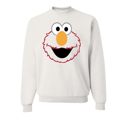Men's Sesame Street Elmo Face Crewneck Sweatshirt
