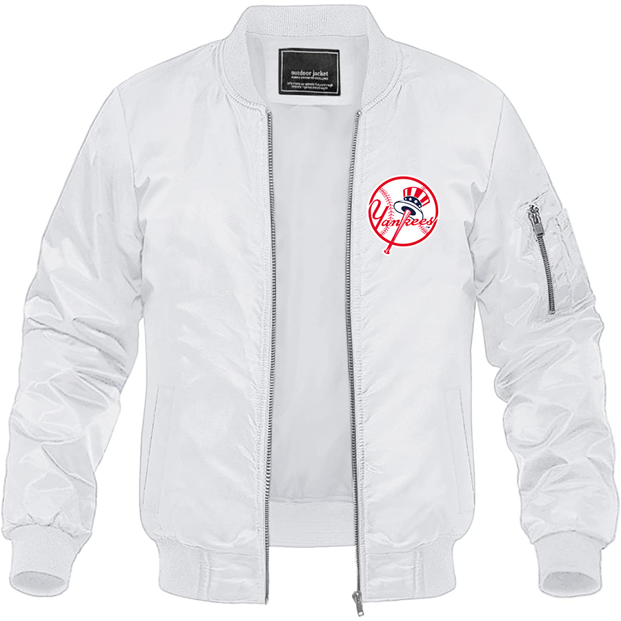 Men's Yankees NY Lightweight Bomber Jacket Windbreaker Softshell Varsity Jacket