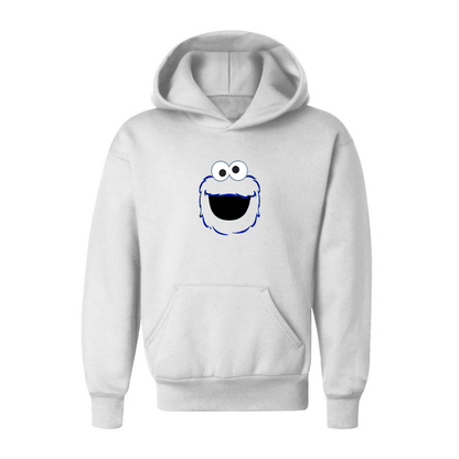 Youth Sesame Street Cookie Monster face Pullover Hoodie