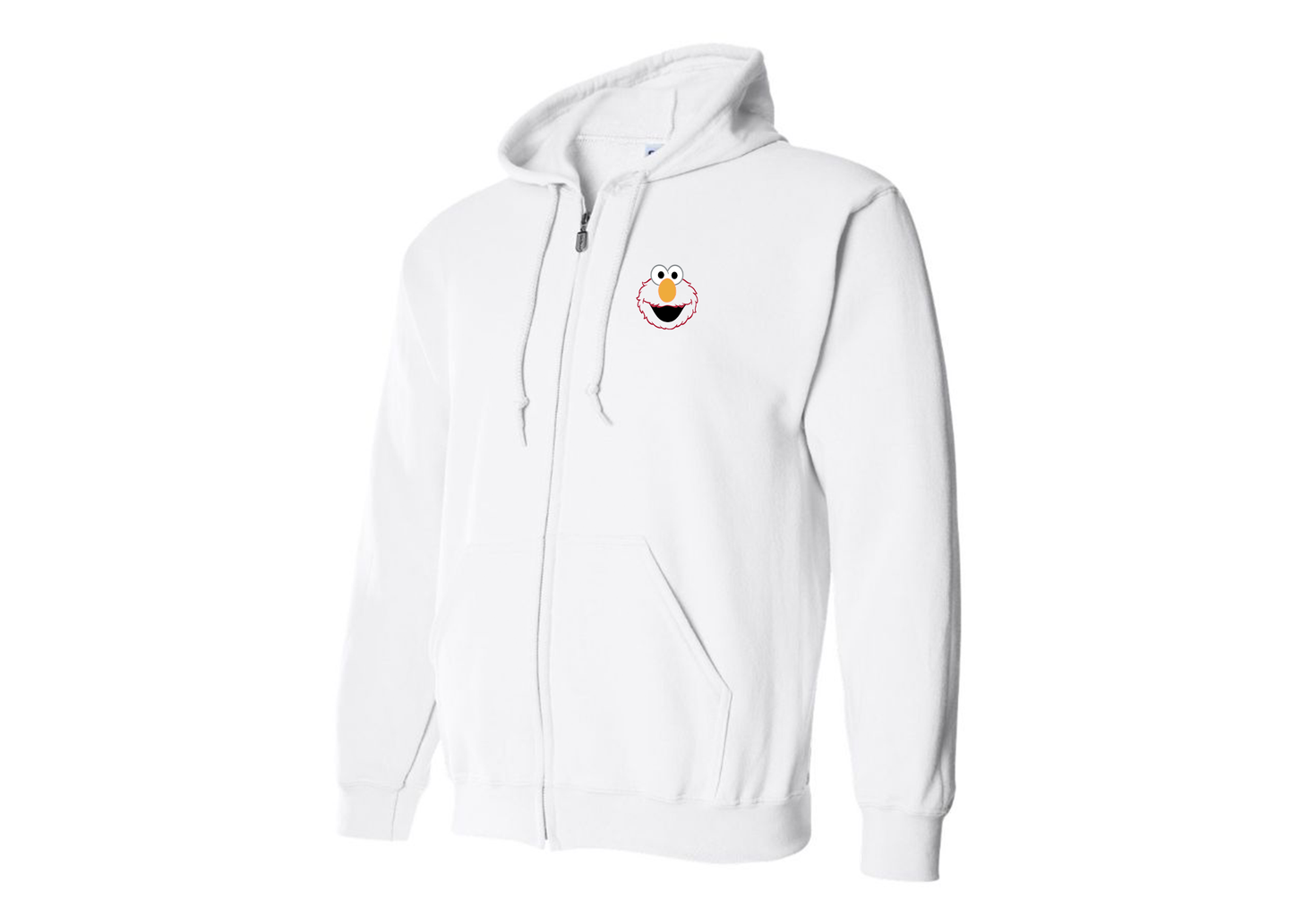 Men's Sesame Street Elmo Face Zipper  Hoodie
