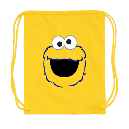 Sesame Street Cookie Monster face Drawstring Bag